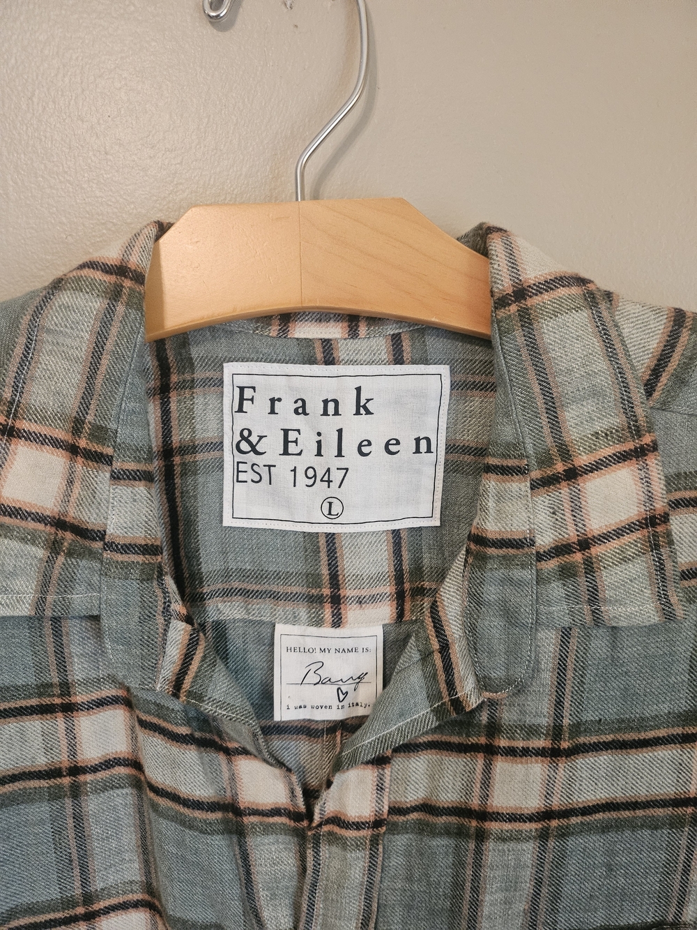 Frank & Eileen Light Sage Plaid Button-Up Shirt - Picture 2 of 8